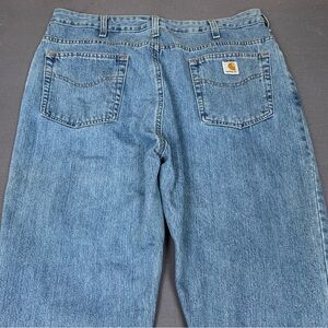 Carhartt Relaxed Fit Blue Wide Leg Jeans Size 38x30 Men’s Workwear 143968-D